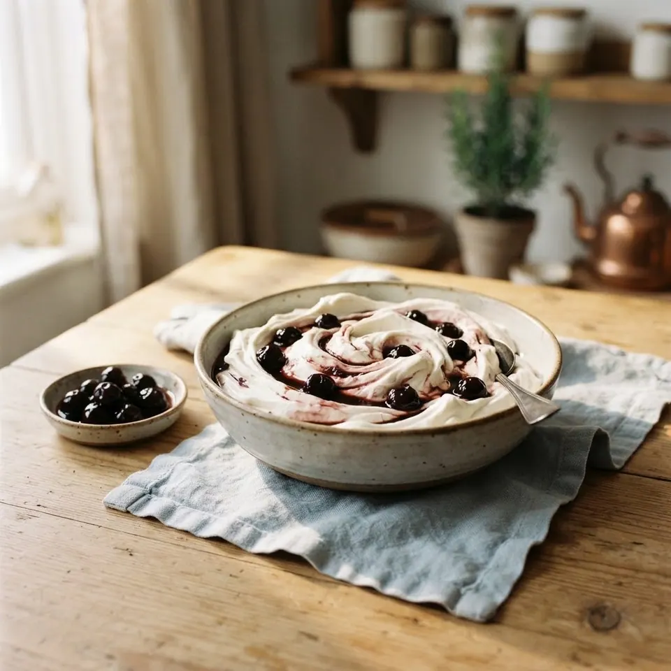 Amarena Cherry Gelato, served