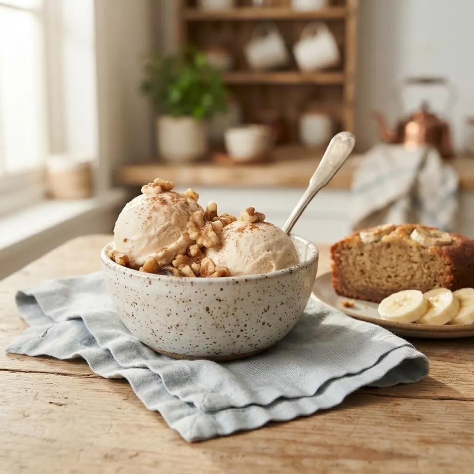 Banana Bread Protein, served