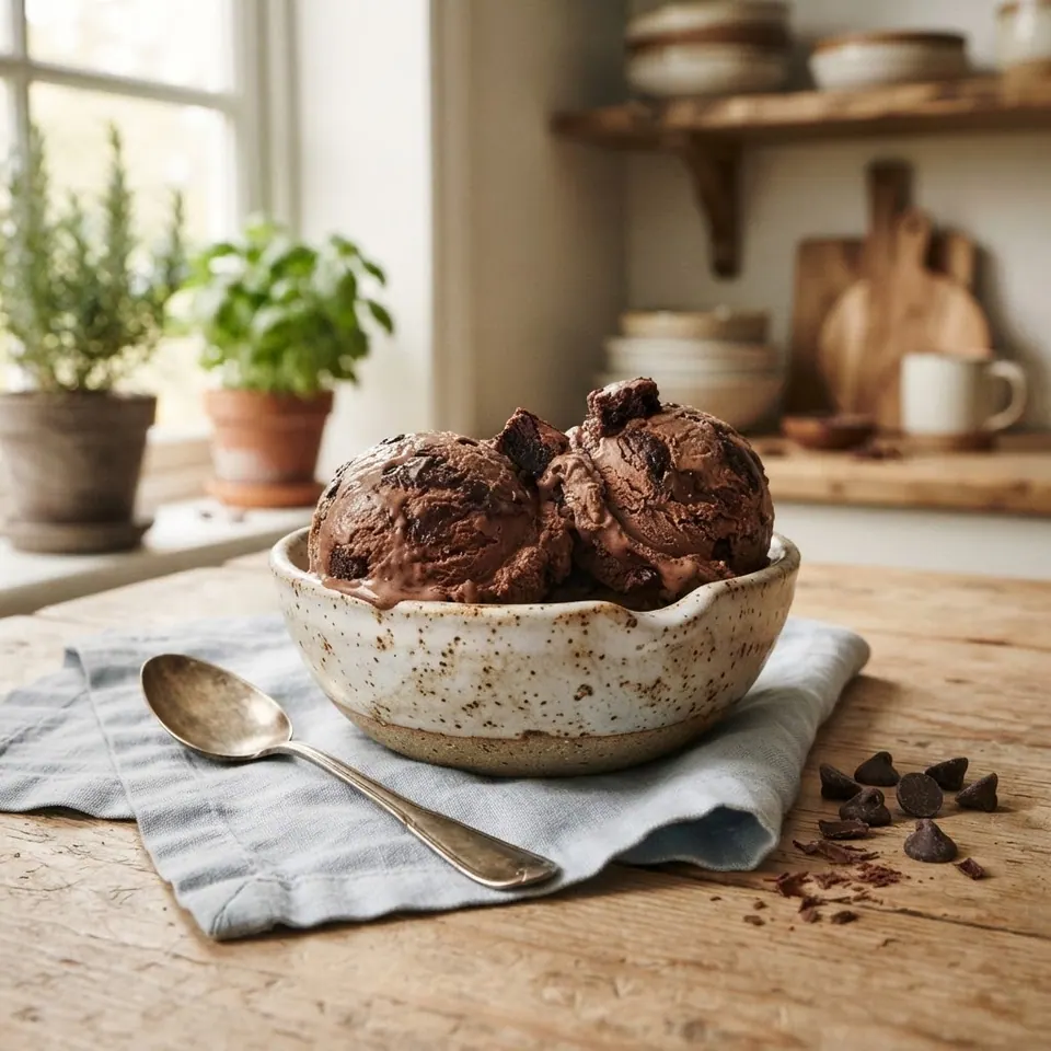 Brownie Batter Protein, served