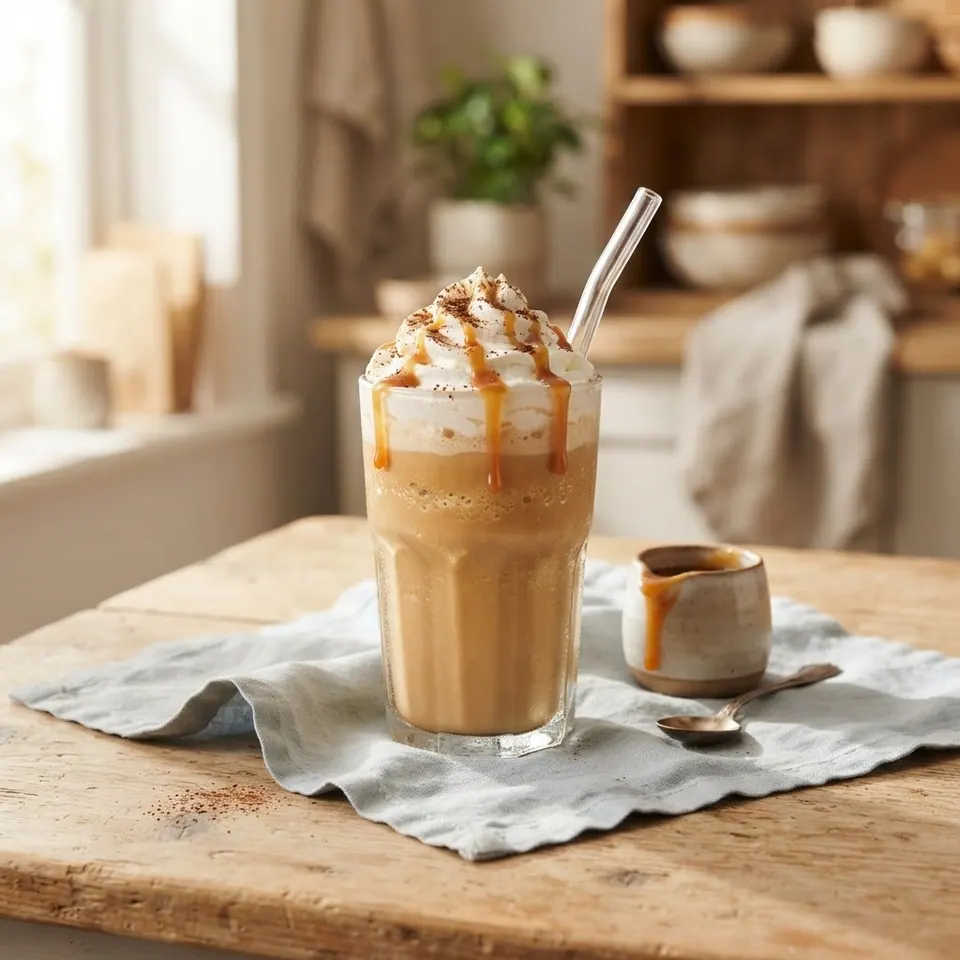 Caramel Creamiccino, served