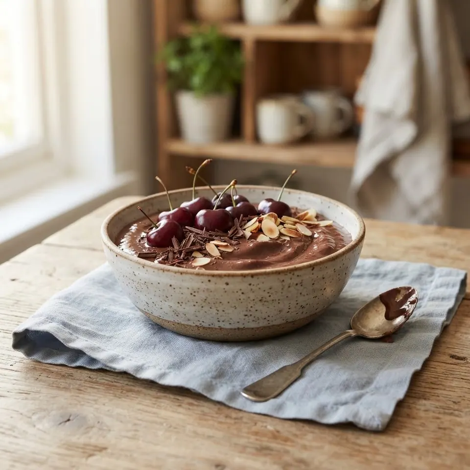 Chocolate Cherry Bowl, served