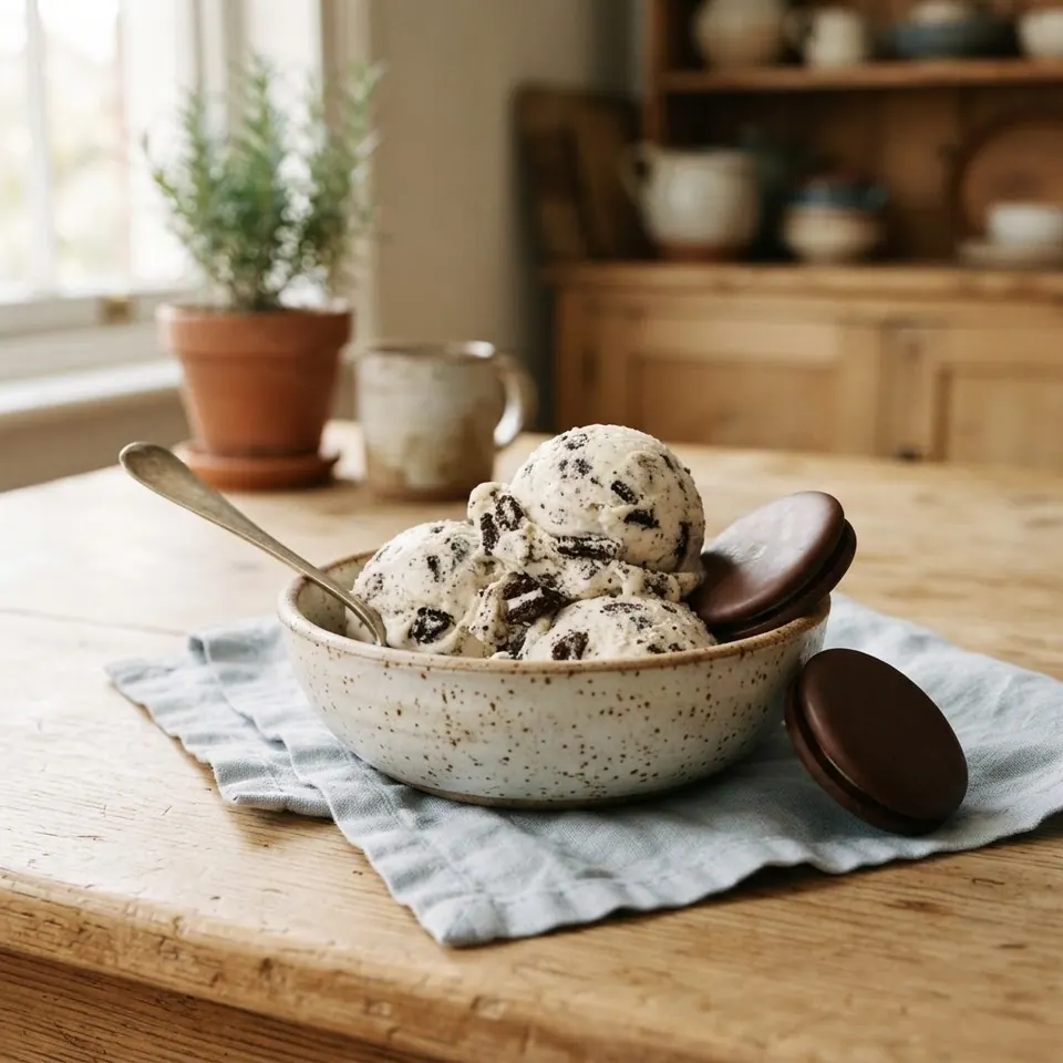 Cookies and Cream, served