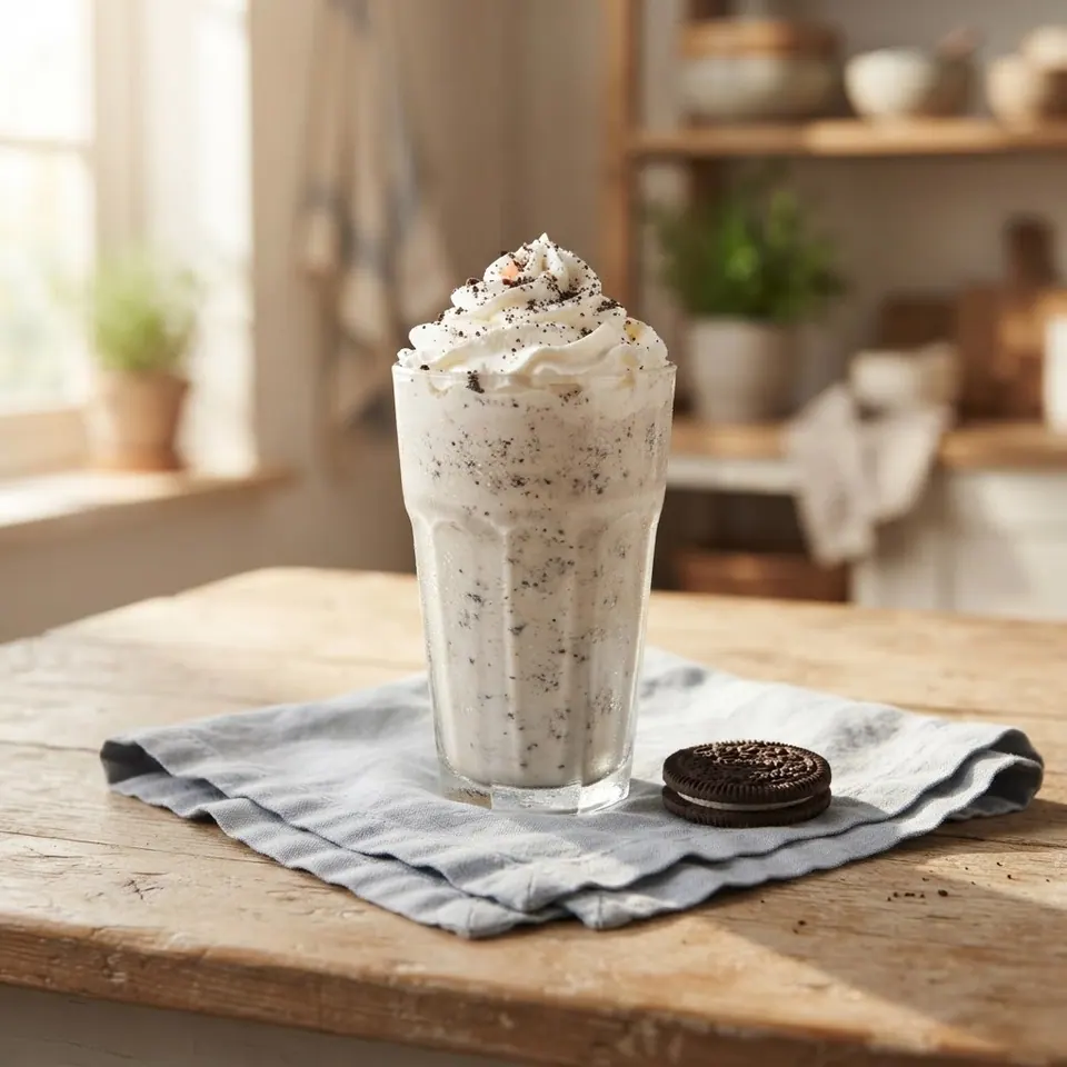 Cookies and Cream Shake, served