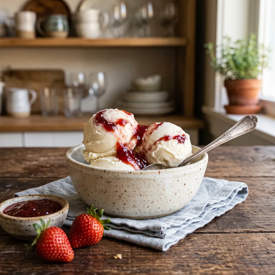 Cottage Cheese Protein Ice Cream made in a Ninja CREAMi, served