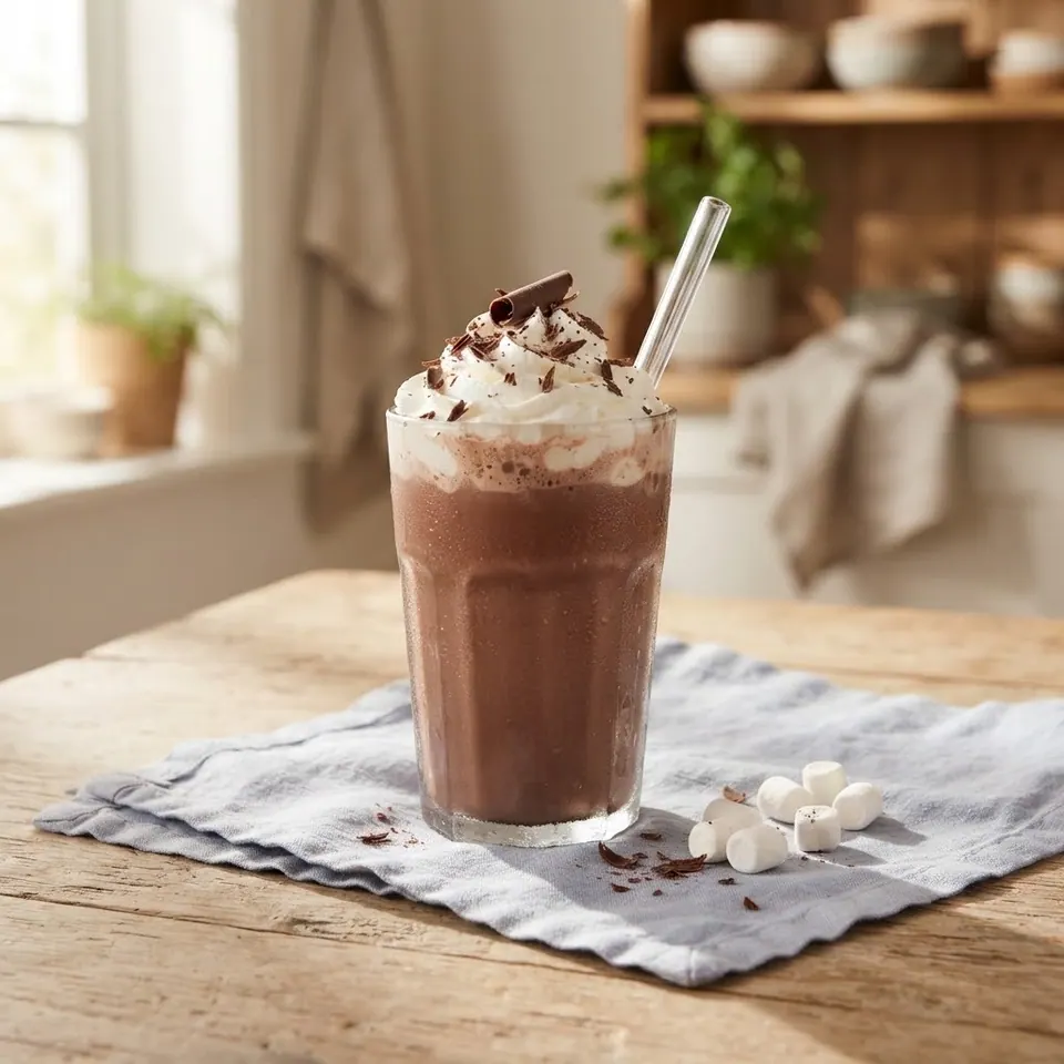 Frozen Hot Chocolate, served