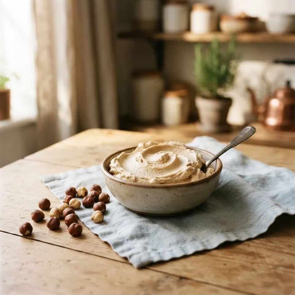 Toasted Hazelnut Gelato, served