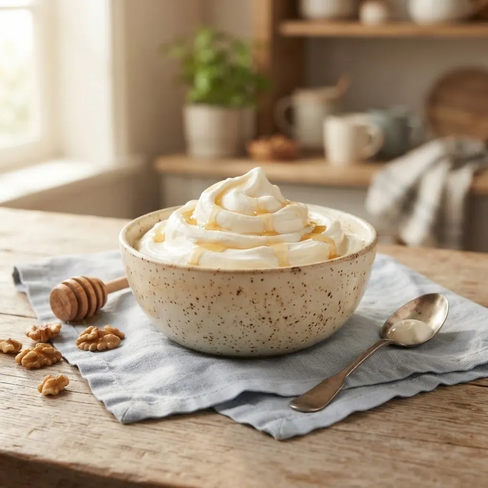 Honey Greek Frozen Yogurt, served