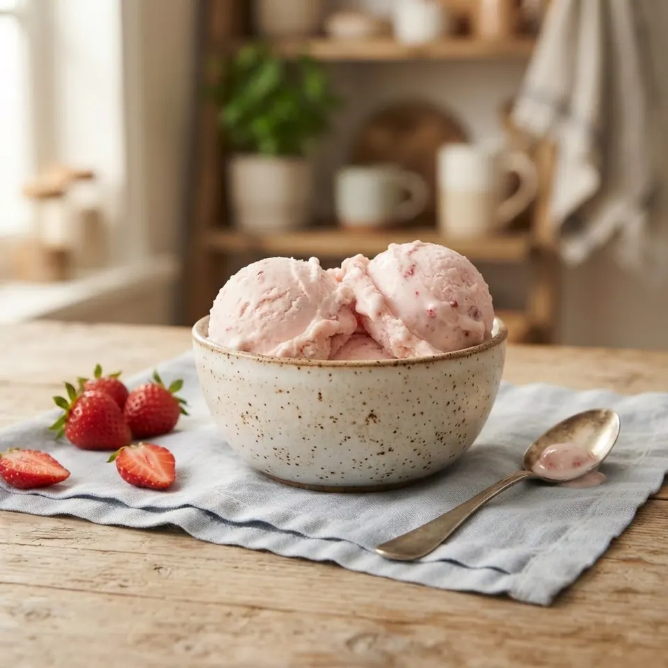 Light Strawberry, served