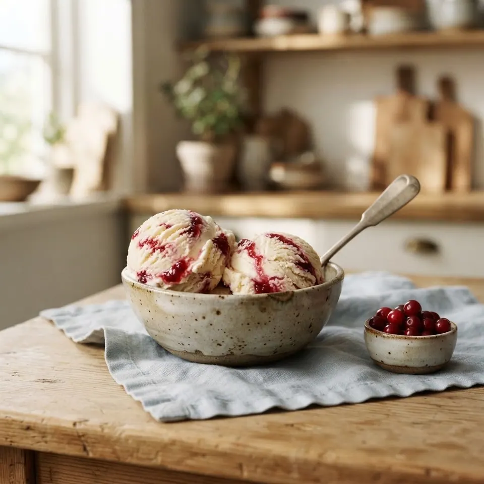 Lingonberry Cheesecake, served