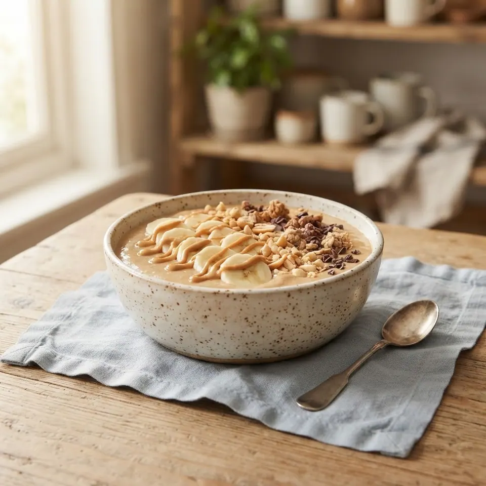 Peanut Butter Banana Bowl, served