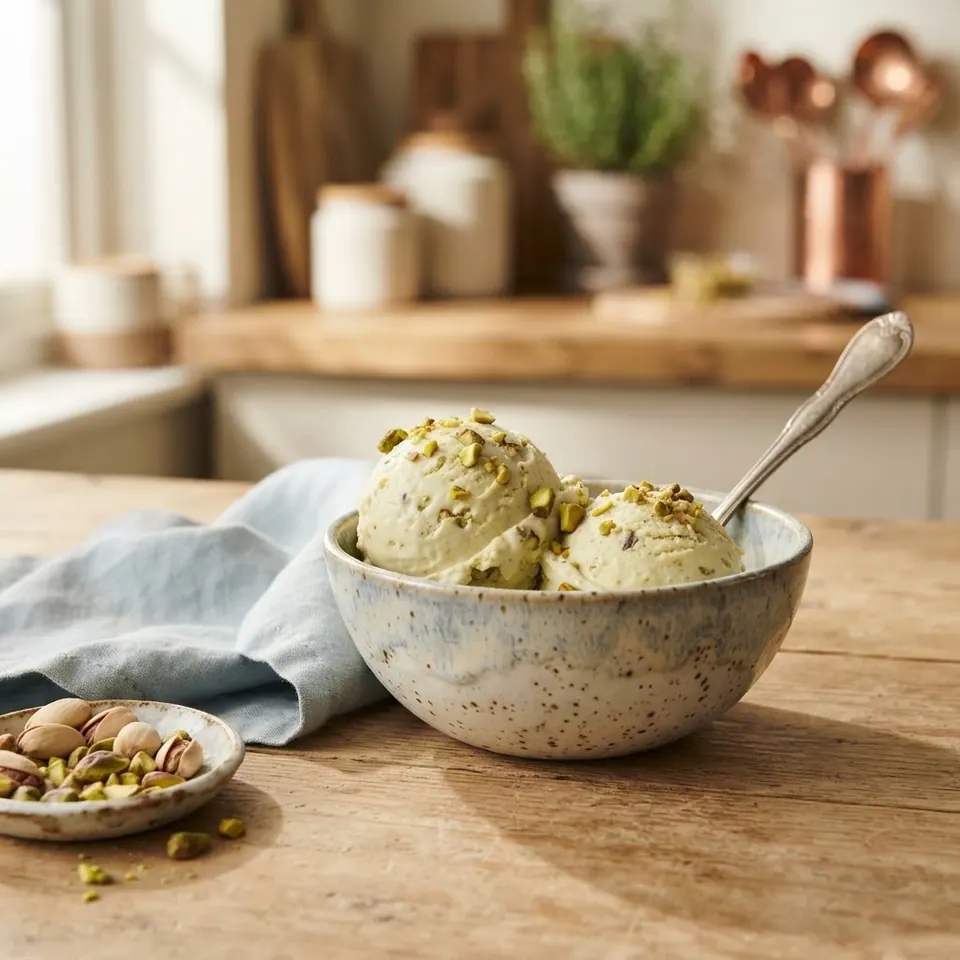 Pistachio Protein, served