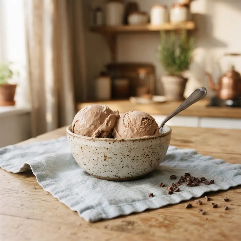 Protein Shake Ice Cream, served