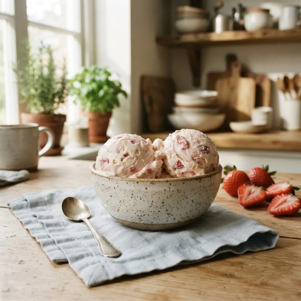 Strawberry Cheesecake Protein, served