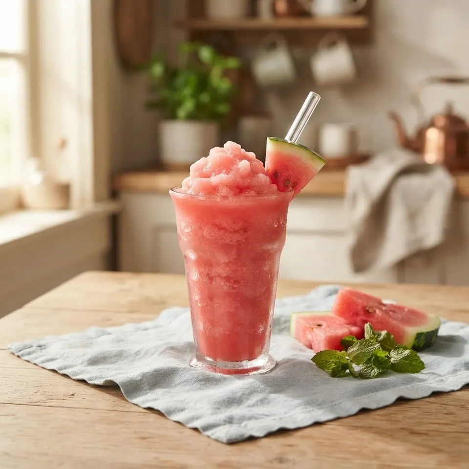 Watermelon Slushi, served